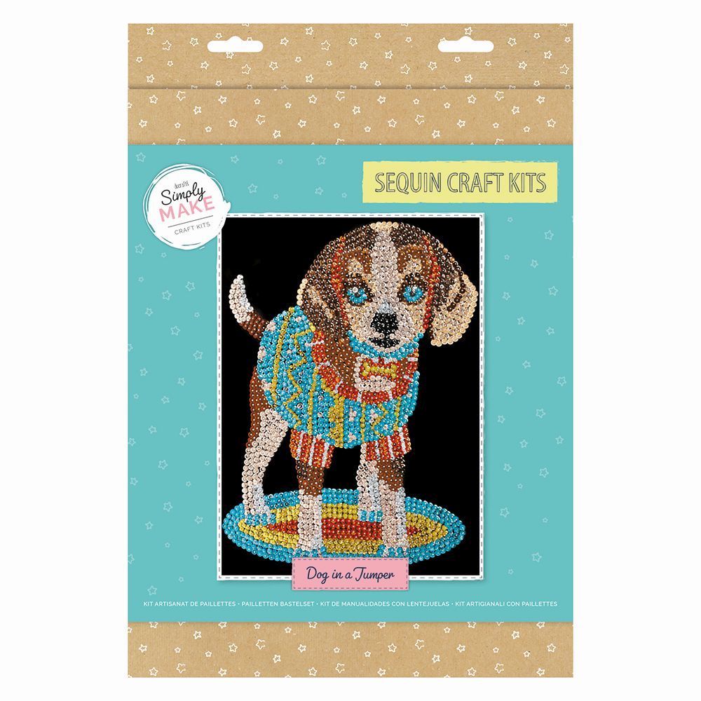 Simply Make Sequin Craft Kit - Dog in Jumper